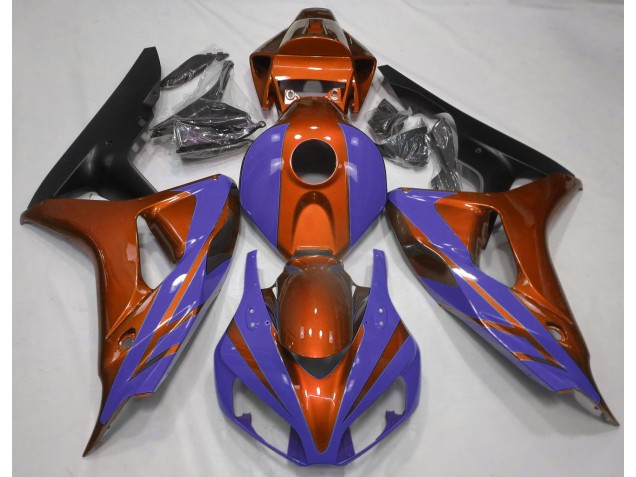 Gloss Orange and Dark Blue 2006-2007 Honda CBR1000RR Fairings Factory