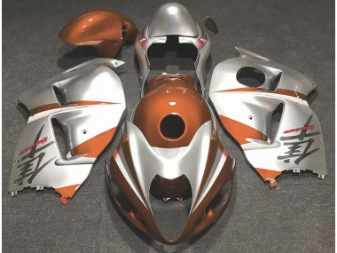 Gloss Orange and Silver 1997-2007 Suzuki GSXR 1300 Fairings Factory