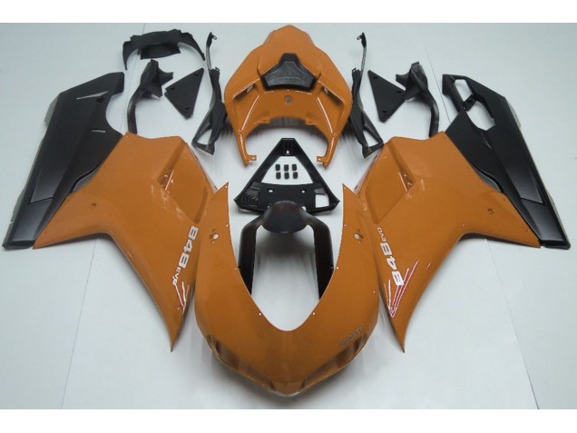 Gloss Orange & Black 2007-2012 Ducati 848 1098 1198 Fairings Factory Gloss Orange & Black 2007-2012 Ducati 848 1098 1198 Fairings Factory