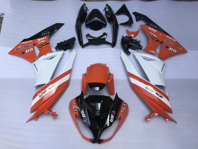 Gloss Orange & Logos 2009-2012 Kawasaki ZX6R Fairings Factory Gloss Orange & Logos 2009-2012 Kawasaki ZX6R Fairings Factory
