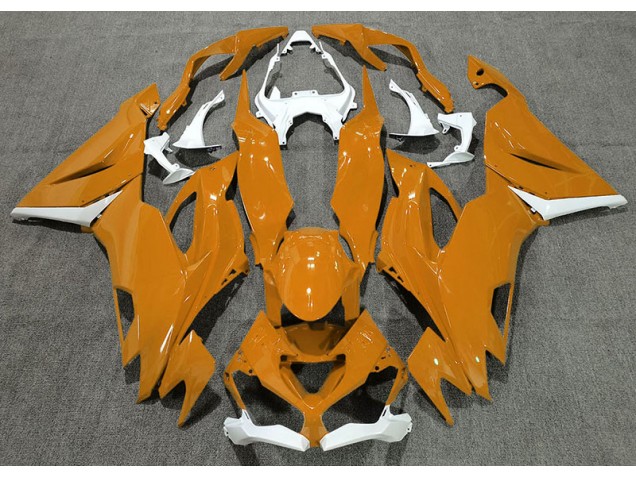 Gloss Orange & White 2019-2020 Kawasaki ZX6R Fairings Factory Gloss Orange & White 2019-2020 Kawasaki ZX6R Fairings Factory