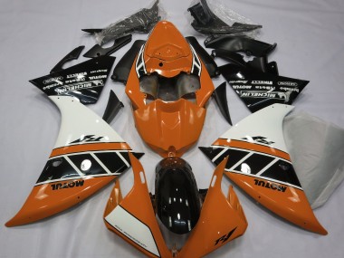Gloss Orange White and Black 2013-2014 Yamaha R1 Fairings Factory