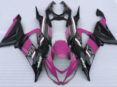 Gloss Pink and Black 2013-2018 Kawasaki ZX6R Fairings Factory