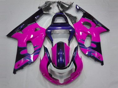 Gloss Pink and Blue 2001-2003 Suzuki GSXR 600-750 Fairings Factory