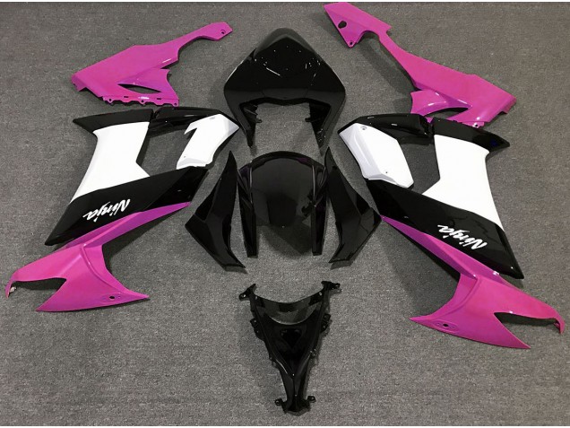 Gloss Pink Black and White 2008-2010 Kawasaki ZX10R Fairings Factory Gloss Pink Black and White 2008-2010 Kawasaki ZX10R Fairings Factory