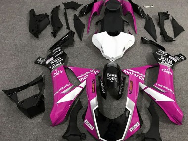 Gloss Pink Logo Style 2015-2019 Yamaha R1 Fairings Factory