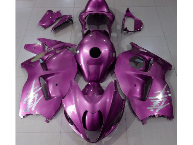 Gloss Pink & Silver Logo 1997-2007 Suzuki GSXR 1300 Fairings Factory Gloss Pink & Silver Logo 1997-2007 Suzuki GSXR 1300 Fairings Factory