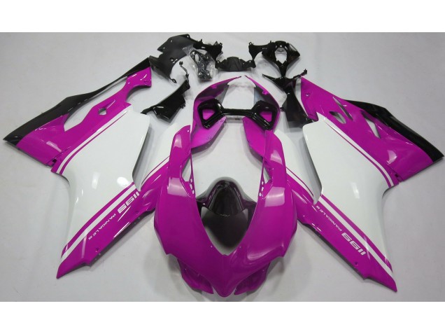 Gloss Pink White and Black Ducati 1199 Fairings Factory Gloss Pink White and Black Ducati 1199 Fairings Factory