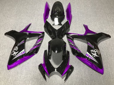 Gloss Purple and Black Design 2006-2007 Suzuki GSXR 600-750 Fairings Factory