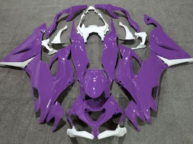 Gloss Purple & White 2019-2020 Kawasaki ZX6R Fairings Factory
