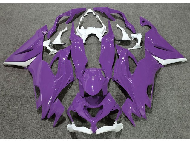 Gloss Purple & White 2019-2020 Kawasaki ZX6R Fairings Factory Gloss Purple & White 2019-2020 Kawasaki ZX6R Fairings Factory
