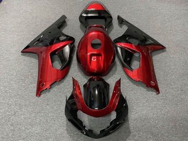 Gloss Red and Black 2001-2003 Suzuki GSXR 600-750 Fairings Factory