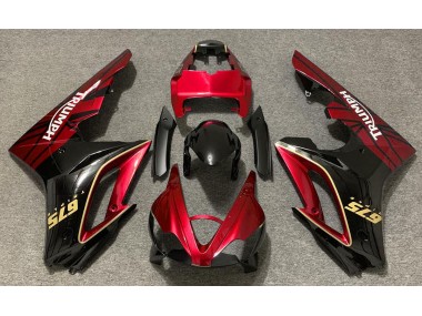 Gloss Red and Black 2009-2012 Triumph Daytona 675 Fairings Factory