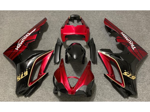 Gloss Red and Black 2009-2012 Triumph Daytona 675 Fairings Factory Gloss Red and Black 2009-2012 Triumph Daytona 675 Fairings Factory