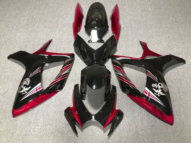 Gloss Red and Black Design 2006-2007 Suzuki GSXR 600-750 Fairings Factory
