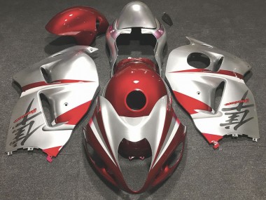 Gloss Red and Silver 1997-2007 Suzuki GSXR 1300 Fairings Factory