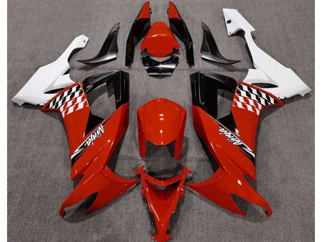 Gloss Red and White 2008-2010 Kawasaki ZX10R Fairings Factory Gloss Red and White 2008-2010 Kawasaki ZX10R Fairings Factory