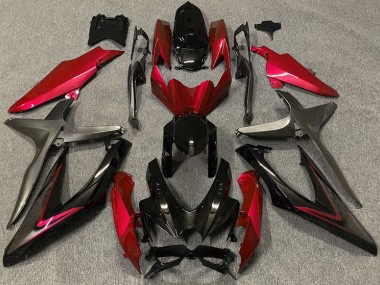 Gloss Red & Green R 2008-2010 Suzuki GSXR 600-750 Fairings Factory