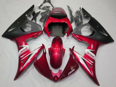Gloss Red & White 2003-2005 Yamaha R6 Fairings Factory