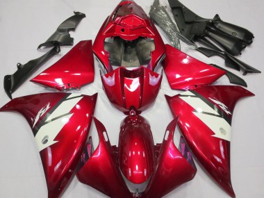 Gloss Red & White 2013-2014 Yamaha R1 Fairings Factory