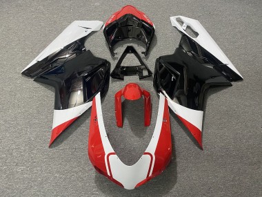 Gloss Red White and Black 2007-2012 Ducati 848 1098 1198 Fairings Factory