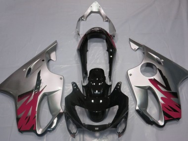 Gloss Silver & Red 1999-2000 Honda CBR600 F4 Fairings Factory