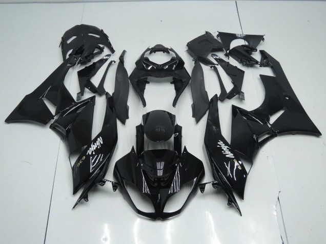 Gloss Total Black 2009-2012 Kawasaki ZX6R Fairings Factory Gloss Total Black 2009-2012 Kawasaki ZX6R Fairings Factory