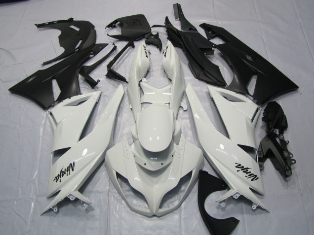 Gloss White 2009-2012 Kawasaki ZX6R Fairings Factory Gloss White 2009-2012 Kawasaki ZX6R Fairings Factory