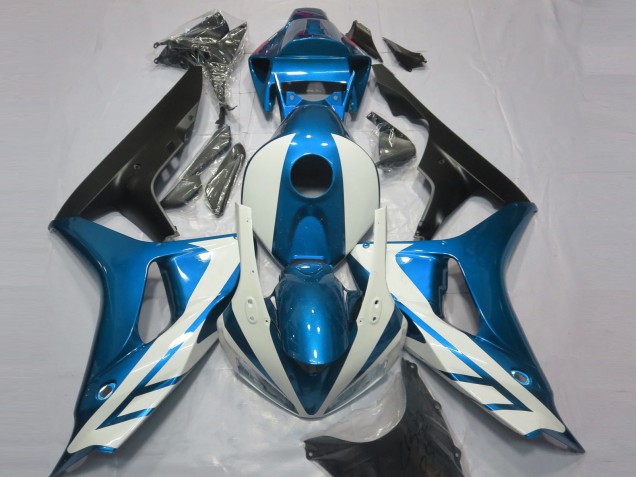 Gloss White and Blue 2006-2007 Honda CBR1000RR Fairings Factory Gloss White and Blue 2006-2007 Honda CBR1000RR Fairings Factory