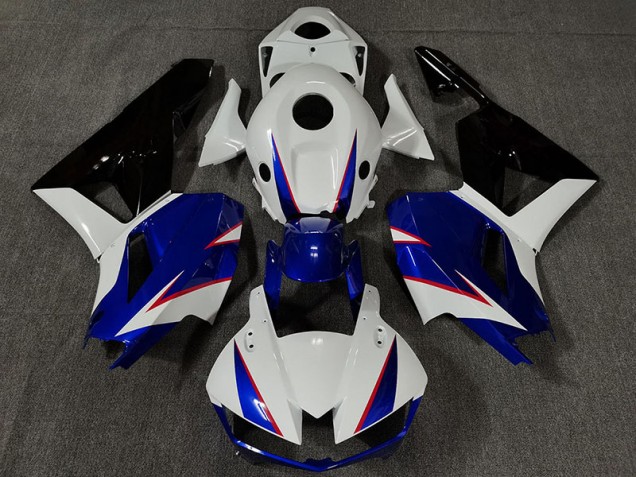 Gloss White and Deep Blue 2013-2020 Honda CBR600RR Fairings Factory Gloss White and Deep Blue 2013-2020 Honda CBR600RR Fairings Factory