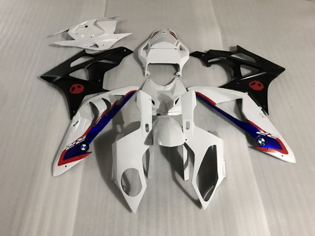 Gloss White and Matte Black 2009-2018 BMW S1000RR Fairings Factory Gloss White and Matte Black 2009-2018 BMW S1000RR Fairings Factory
