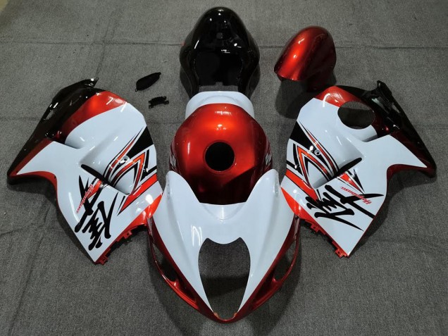 Gloss White and Orange 1997-2007 Suzuki GSXR 1300 Fairings Factory Gloss White and Orange 1997-2007 Suzuki GSXR 1300 Fairings Factory