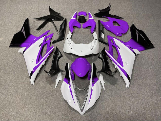Gloss White and Purple 2013-2016 Triumph Daytona 675 Fairings Factory Gloss White and Purple 2013-2016 Triumph Daytona 675 Fairings Factory
