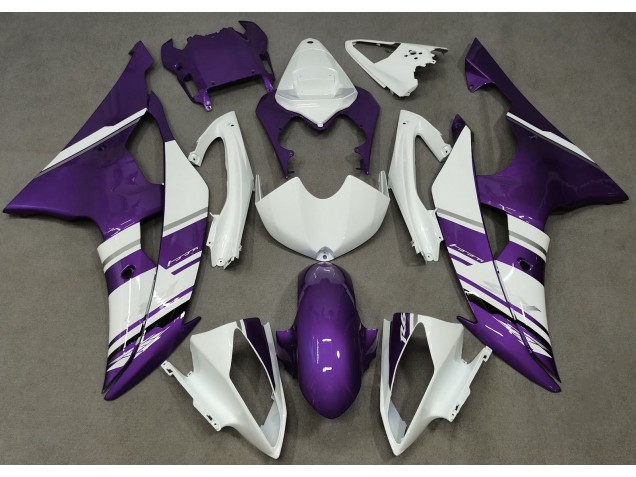 Gloss White and Purple OEM Style 2008-2016 Yamaha R6 Fairings Factory Gloss White and Purple OEM Style 2008-2016 Yamaha R6 Fairings Factory