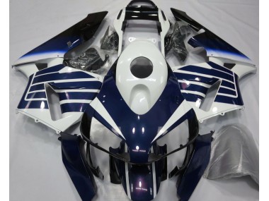Gloss White & Blue Fade 2003-2004 Honda CBR600RR Fairings Factory