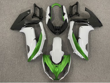 Gloss White & Green 2012-2016 Kawasaki Ninja 650R Fairings Factory