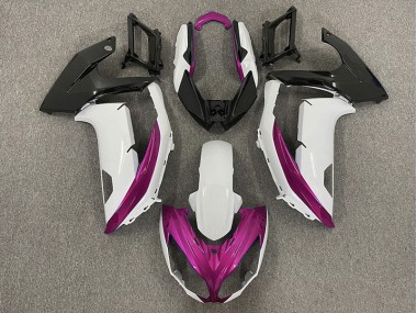 Gloss White & Magenta 2012-2016 Kawasaki Ninja 650R Fairings Factory