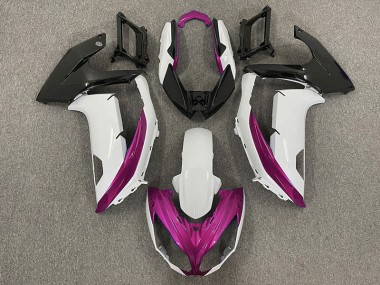 Gloss White & Magenta 2012-2016 Kawasaki Ninja 650R Fairings Factory
