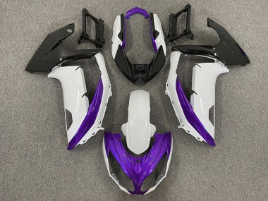 Gloss White & Purple 2012-2016 Kawasaki Ninja 650R Fairings Factory