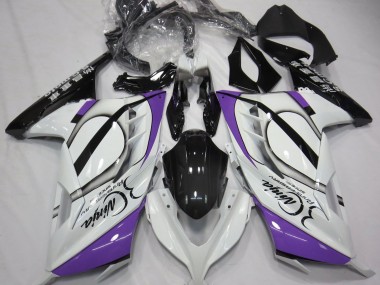 Gloss White & Purple 2013-2018 Kawasaki Ninja 300 Fairings Factory