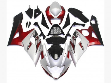 Gloss White Style with Silver Hints and Bronze 2005-2006 Suzuki GSXR 1000 Fairings Factory