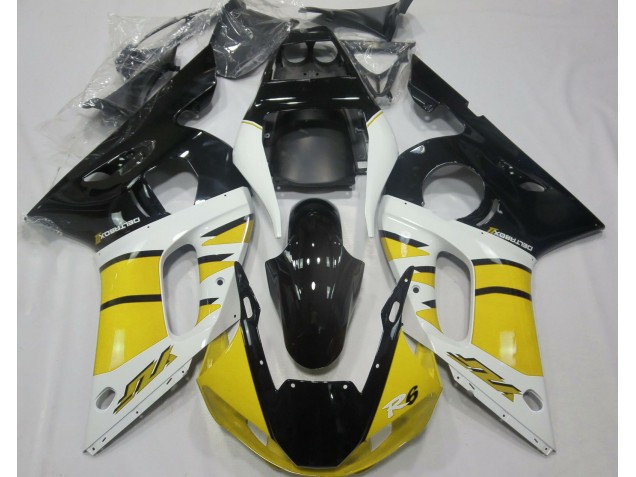 Gloss Yellow and Black 1998-2002 Yamaha R6 Fairings Factory Gloss Yellow and Black 1998-2002 Yamaha R6 Fairings Factory