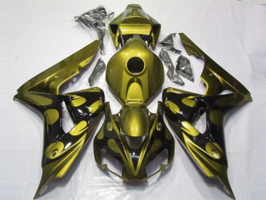 Gloss Yellow and Black 2006-2007 Honda CBR1000RR Fairings Factory