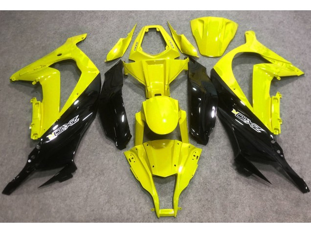 Gloss Yellow and Black 2016-2019 Kawasaki ZX10R Fairings Factory Gloss Yellow and Black 2016-2019 Kawasaki ZX10R Fairings Factory