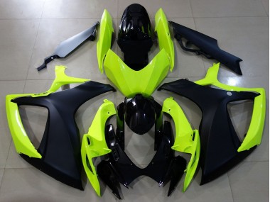 Gloss Yellow & Black 2006-2007 Suzuki GSXR 600-750 Fairings Factory