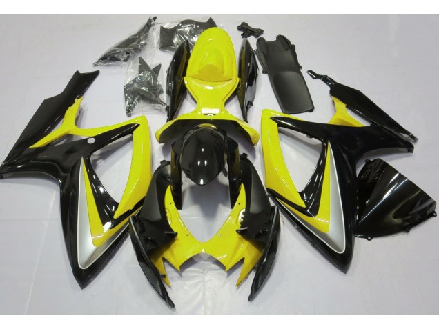 Gloss Yellow Debadged 2006-2007 Suzuki GSXR 600-750 Fairings Factory Gloss Yellow Debadged 2006-2007 Suzuki GSXR 600-750 Fairings Factory