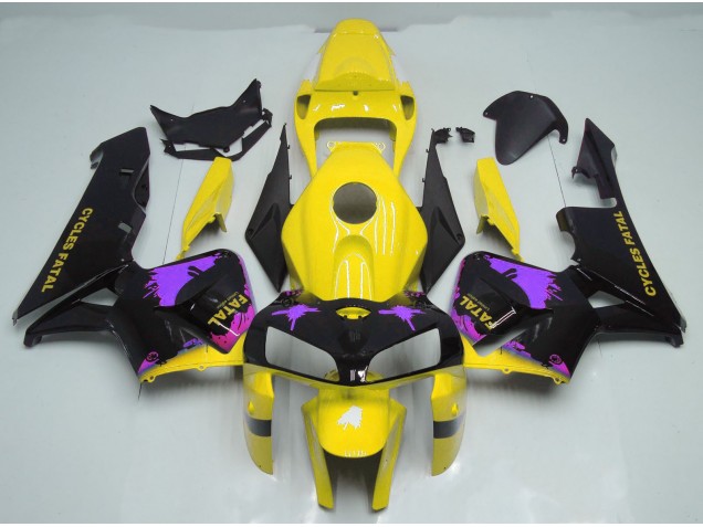 Gloss Yellow & Purple Splatter 2005-2006 Honda CBR600RR Fairings Factory Gloss Yellow & Purple Splatter 2005-2006 Honda CBR600RR Fairings Factory