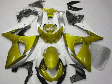 Gloss Yellow & White 2009-2016 Suzuki GSXR 1000 Fairings Factory