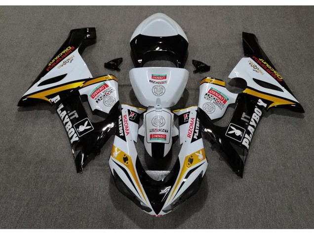 Gold Playboy 2005-2006 Kawasaki ZX6R Fairings Factory Gold Playboy 2005-2006 Kawasaki ZX6R Fairings Factory