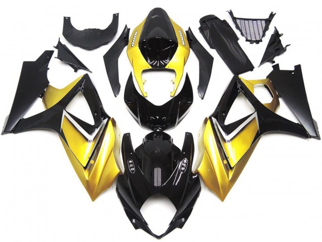 Gold Yellow Custom OEM Style 2007-2008 Suzuki GSXR 1000 Fairings Factory Gold Yellow Custom OEM Style 2007-2008 Suzuki GSXR 1000 Fairings Factory